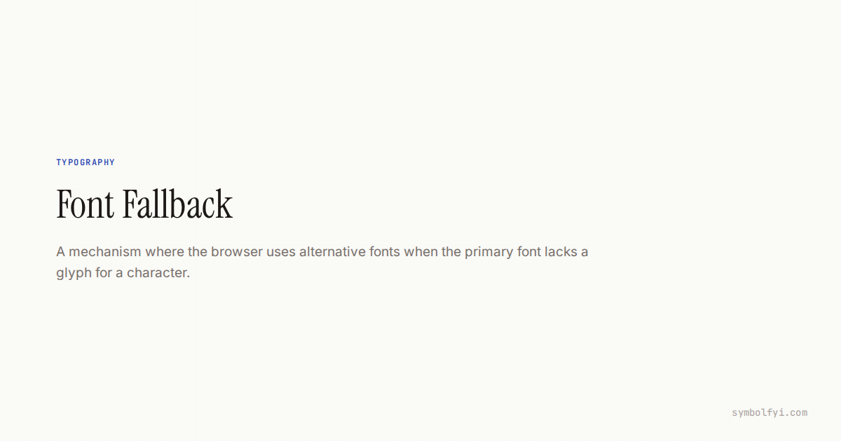 Font Fallback: Definition & Examples — SymbolFYI